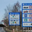 Czech Republic border information signs